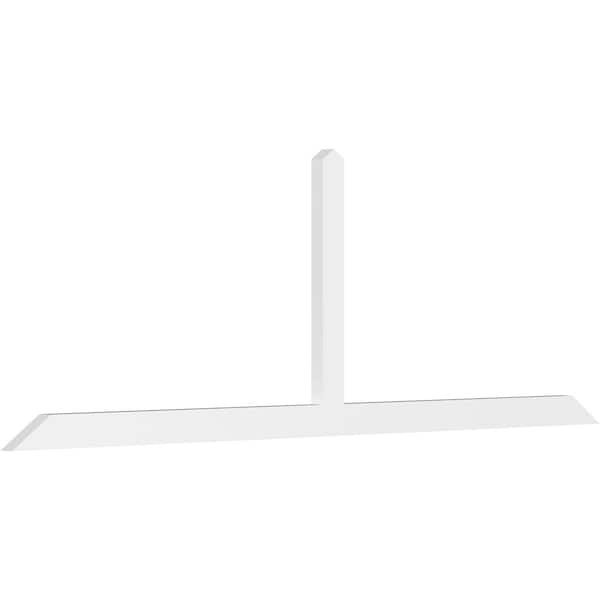 Ekena Millwork Portland Architectural Grade PVC Gable Bracket, 108"W x 36"H x 2"D x 4"F, 8/12 Pitch GBP108X36X0204POR00 - main